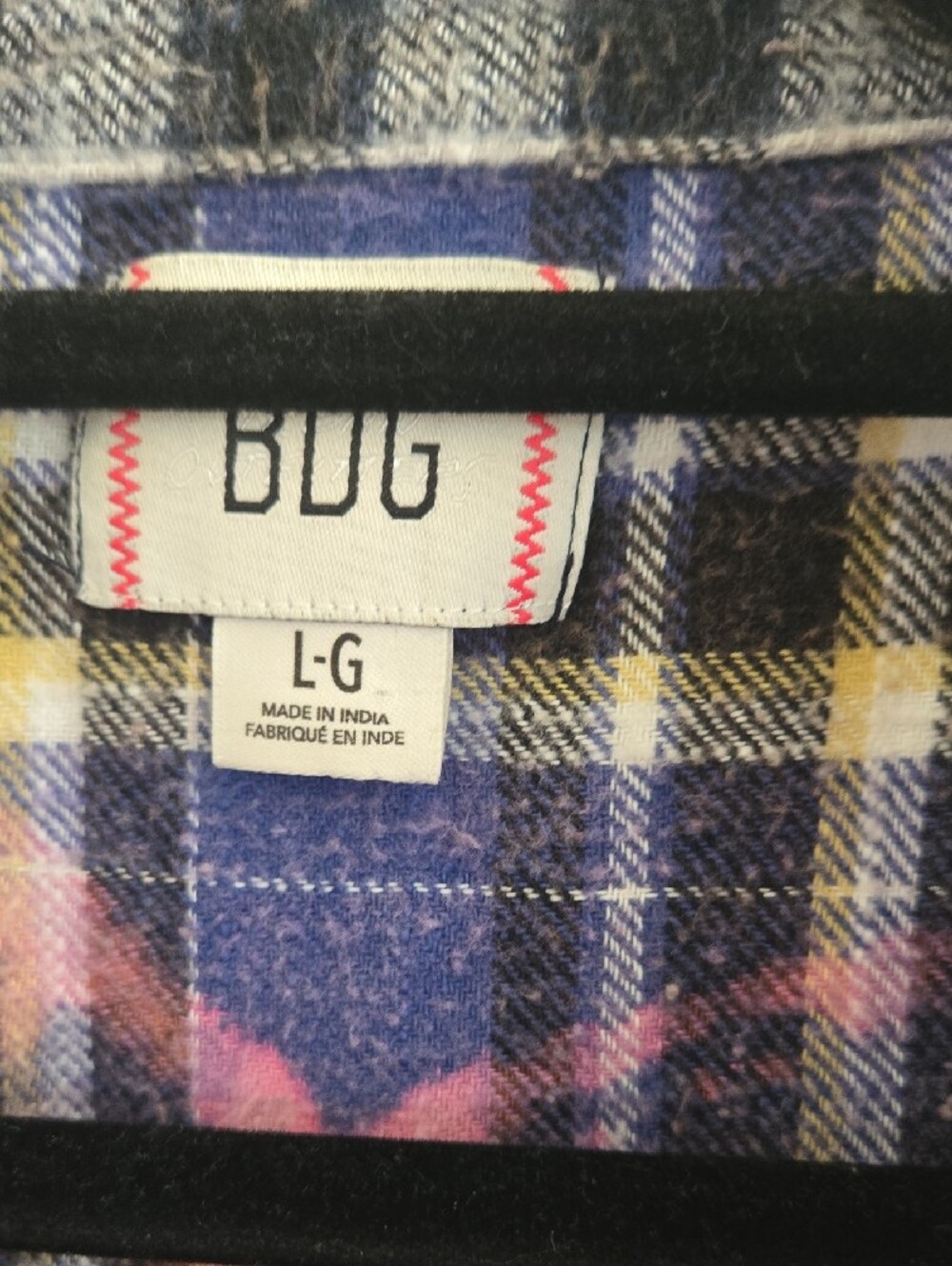 BDG Mixed Plaid Button-Down Shirt Jacket in Purple, Black and Cream - Picture 2 of 9